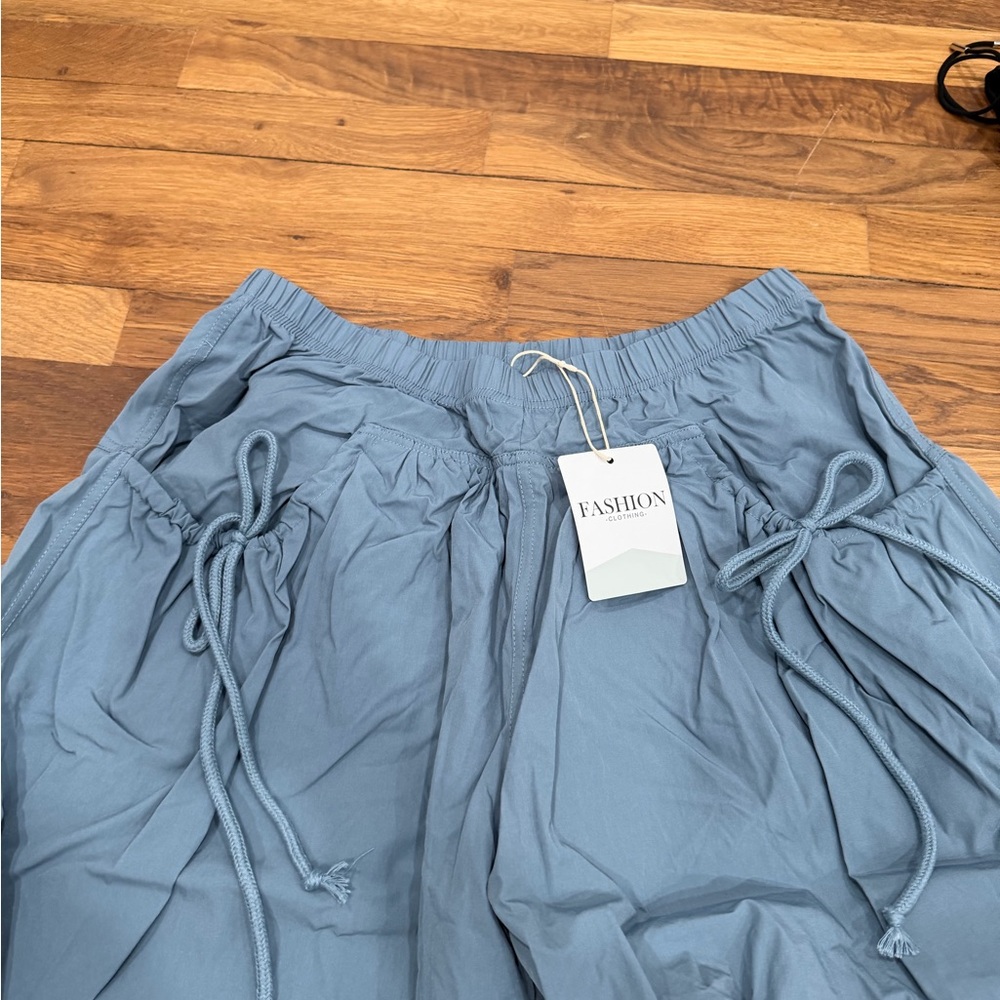 Gray Drawstring Pants - image 3